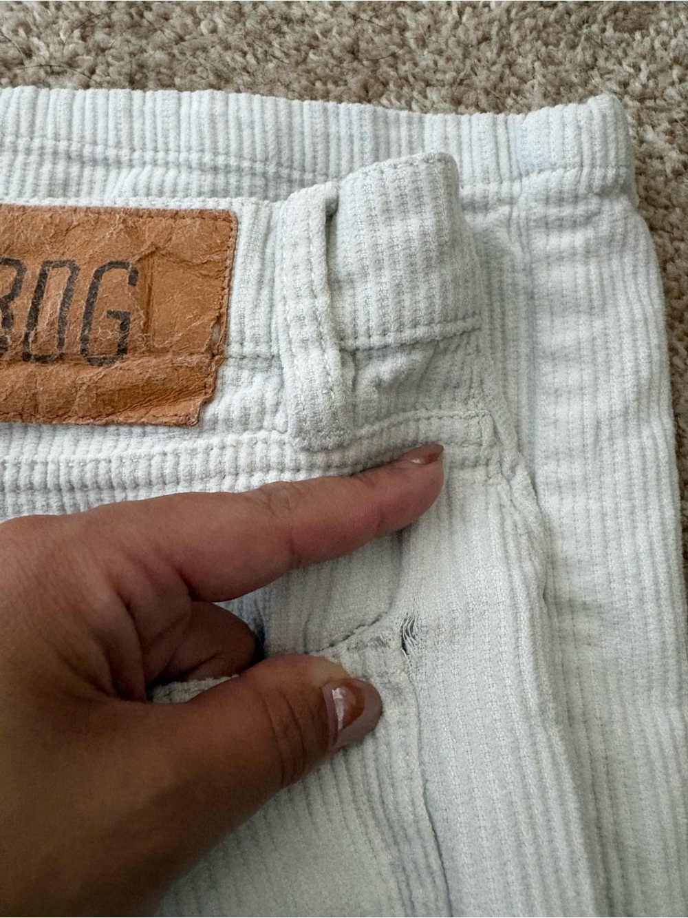 BDG Off-White Corduroy High-Rise Pants - Picture 4 of 9